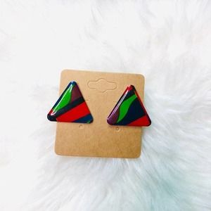 Multicolored Pierced Earrings
